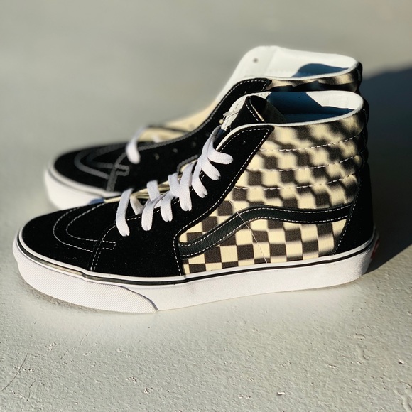 vans sk8 hi blur check